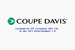 Davis Cup Tennis title screen for GameBoy Advance